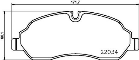 FORD гальмів.колодки передн.Transit 2,2TDCi 13- HELLA 8DB 355 021-571