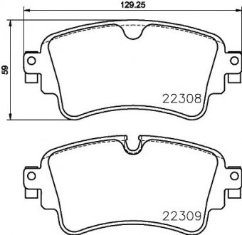 Тормозные колодки зад. Touareg/Q5/Q7 14- HELLA 8DB355024-791