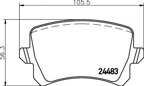 Тормозные колодки зад. Golf/CC/Passat/Tiguan 05- HELLA 8DB355025-331