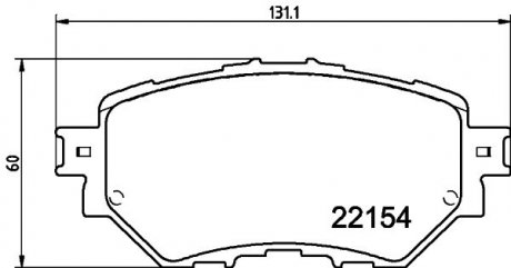 Колодки гальмівні, дискове гальмо HELLA 8DB355032091