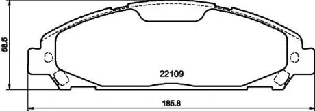 FORD USA гальмівні колодки передн MUSTANG 17- HELLA 8DB 355 032-991