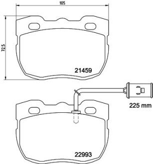 LAND ROVER Гальмівні колодки передні DISCOVERY I 2.5 89-, RANGE ROVER I 2.5 92- HELLA 8DB 355 037-941