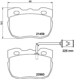 LAND ROVER Гальмівні колодки передні DISCOVERY I 2.5 89-, RANGE ROVER I 2.5 92- HELLA 8DB 355 037-941