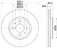 PRO FIAT гальмівний диск передн. Doblo 1.6, Stilo CITROEN Nemo HELLA 8DD 355 103-971 (фото 1)