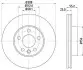 PRO Диск гальмівний перед. (вентил.) VW Sharan 95- FORD Galaxy SEAT (288*25) HELLA 8DD 355 104-481 (фото 1)