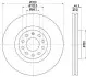 AUDI Тормозной диск передн.A4,A6 HELLA 8DD 355 107-631 (фото 1)