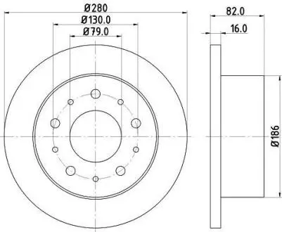 PRO CITROEN гальмівний диск задн. Jumper HELLA 8DD 355 108-981