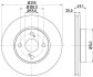 TOYOTA диск гальмівний передн.Corolla 02- HELLA 8DD 355 110-431 (фото 1)