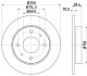 PRO MITSUBISHI Гальмівний диск задн. COLT CZC VI 1.5 06, COLT VI 1.1, 1.3, 1.5 04-, SMART HELLA 8DD 355 111-531 (фото 1)