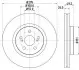 PRO TOYOTA гальмівний диск передн. Avensis 2.0d/2.4i 03- HELLA 8DD 355 111-651 (фото 1)