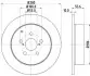 PRO TOYOTA Гальмівний диск задн. AVENSIS 1.6, 1.8, 2.0 03- HELLA 8DD 355 111-671 (фото 1)