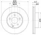 PRO DB Гальмівний диск пер. C204 E212 HELLA 8DD 355 114-201 (фото 1)