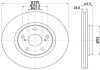 TOYOTA Тормозной диск передн.Avensis 08- HELLA 8DD 355 114-281 (фото 1)