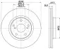 TOYOTA Тормозной диск передн.Avensis 08- HELLA 8DD 355 114-281 (фото 1)