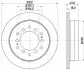 Тормозной диск зад. Cruiser 300/80/90/Prado/Lexus GX 01-10 3.0-4.7 (PRO) HELLA 8DD355114-861 (фото 1)