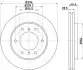 Тормозной диск перед. L200/Pajero Sport 05-2.4-3.5 (PRO) HELLA 8DD355115-731 (фото 1)