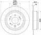 Гальмівний диск зад. Accord VIII 08- 2.0-2.4 305mm HELLA 8DD355116-111 (фото 1)