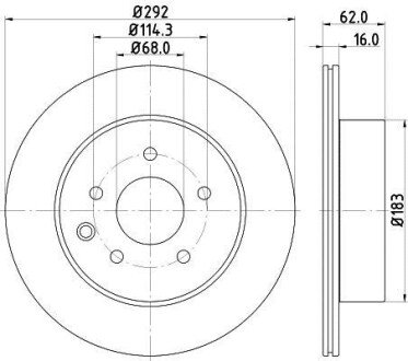 PRO NISSAN Гальмівний диск задн. вентил. X-Trail,Qashqai,Renault Koleos HELLA 8DD 355 118-711