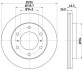 PRO MITSUBISHI Диск гальмівний передн. Pajero 3.2DI-D 07-,3.8 V6 07- HELLA 8DD 355 119-071 (фото 1)