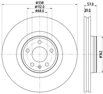 Диск гальмівний PRO High Carbon; передн. HELLA 8DD355125171