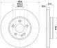 PRO DB Гальмівний диск передн. W447 HELLA 8DD 355 126-511 (фото 1)