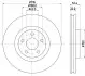PRO FORD гальмівний диск S-MAX 2.0TDCI 15- HELLA 8DD 355 126-701 (фото 1)