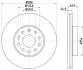 PRO HIGH CARBON VW диск гальмівний передній Audi A3 03-, Golf III,IV,V, Caddy III,IV 1.0/2.0TDI, Jetta 1.6, Touran 05-,Skoda Octavia II,III HELLA 8DD 355 128-001 (фото 1)