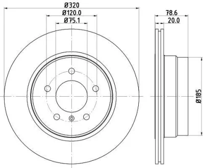 PRO HIGH CARBON BMW диск гальмівний задн. X5 E70 07-, F15 13-, X6 E71 08-, F16 14- HELLA 8DD 355 128-761