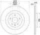 PRO HIGH CARBON VW Диск гальмівний задній Audi A8 10- HELLA 8DD 355 129-381 (фото 1)