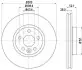 PRO HIGH CARBON FORD гальмівний диск передн. Mondeo 07- S-Max 06- Kuga 08- Galaxy 06- HELLA 8DD 355 129-491 (фото 1)