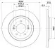 PRO HYUNDAI Гальмівний диск задн. i30 17- HELLA 8DD 355 131-381 (фото 1)