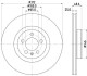 PRO VW Гальмівний диск передн. POLO VI 17- HELLA 8DD 355 132-011 (фото 1)