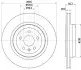 PRO TESLA гальм. диск задн. MODEL S 14-, MODEL X 16- HELLA 8DD 355 132-901 (фото 1)