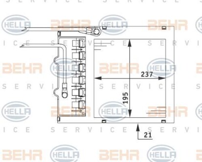 Радіатор печі HELLA 8FH 351 311-151