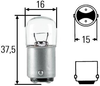 R5W 24V 5W автолампа HELLA 8GA 002 071-361