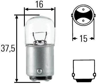 R5W 24V 5W автолампа HELLA 8GA 002 071-361