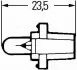 Лампочка 12В 1.2Вт (цоколь B8.3d) (черная) (в щиток приборов) HELLA 8GA 007 997-041 (фото 2)