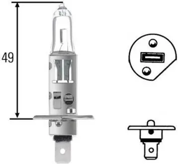 H1 12V 55W Лампа розжарювання HELLA 8GH 002 089-133