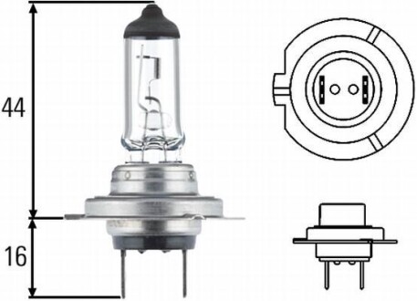 Лампа розжарювання STANDARD H7 12V 55W PX 26d HELLA 8GH007157-121