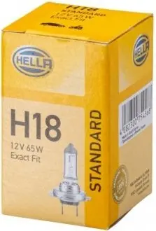 Лампа накаливания H18 12V 65W (цоколь PY26d-1) HELLA 8GH 217 337-101