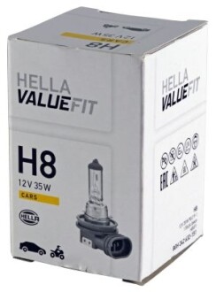 Лампа накаливания H8 12V 35W (цоколь PGJ19-1) BMW Ford MB VAG HELLA 8GH 242 632-151