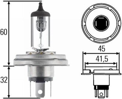 R2 24V 75/70W Лампа розжарювання HEAVY DUTY (цоколь P45T) HELLA 8GJ 003 133-242