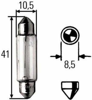 C18W SV 8.5 24V, K (18W) автолампа HELLA 8GM 002 091-241