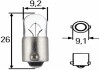 Лампа розжарювання, T4W 24V 4W BA 9s 8GP002067241