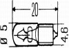 Лампа розжарювання, W1,2W 24V 1,2W W 2 x 4,6d HELLA 8GP002095241 (фото 2)