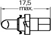 Лампа накаливания, освещение щитка приборов (зелен. цок.) 12V 2W BX8,4d HELLA 8GS 006 677-121 (фото 2)