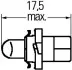 Лампа накаливания, освещение щитка приборов (зелен. цок.) 12V 2W BX8,4d HELLA 8GS 006 677-121 (фото 2)
