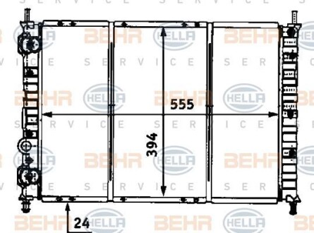 Радіатор охолодження HELLA 8MK 376 718-211