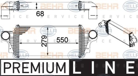 Радіатор інтеркулера HELLA 8ML 376 754-621