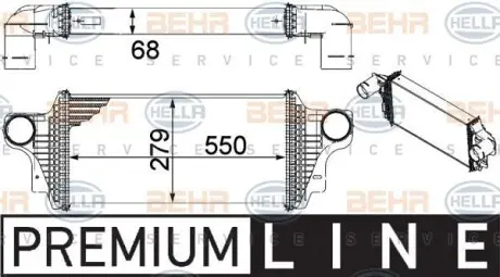 Радіатор інтеркулера HELLA 8ML 376 754-621